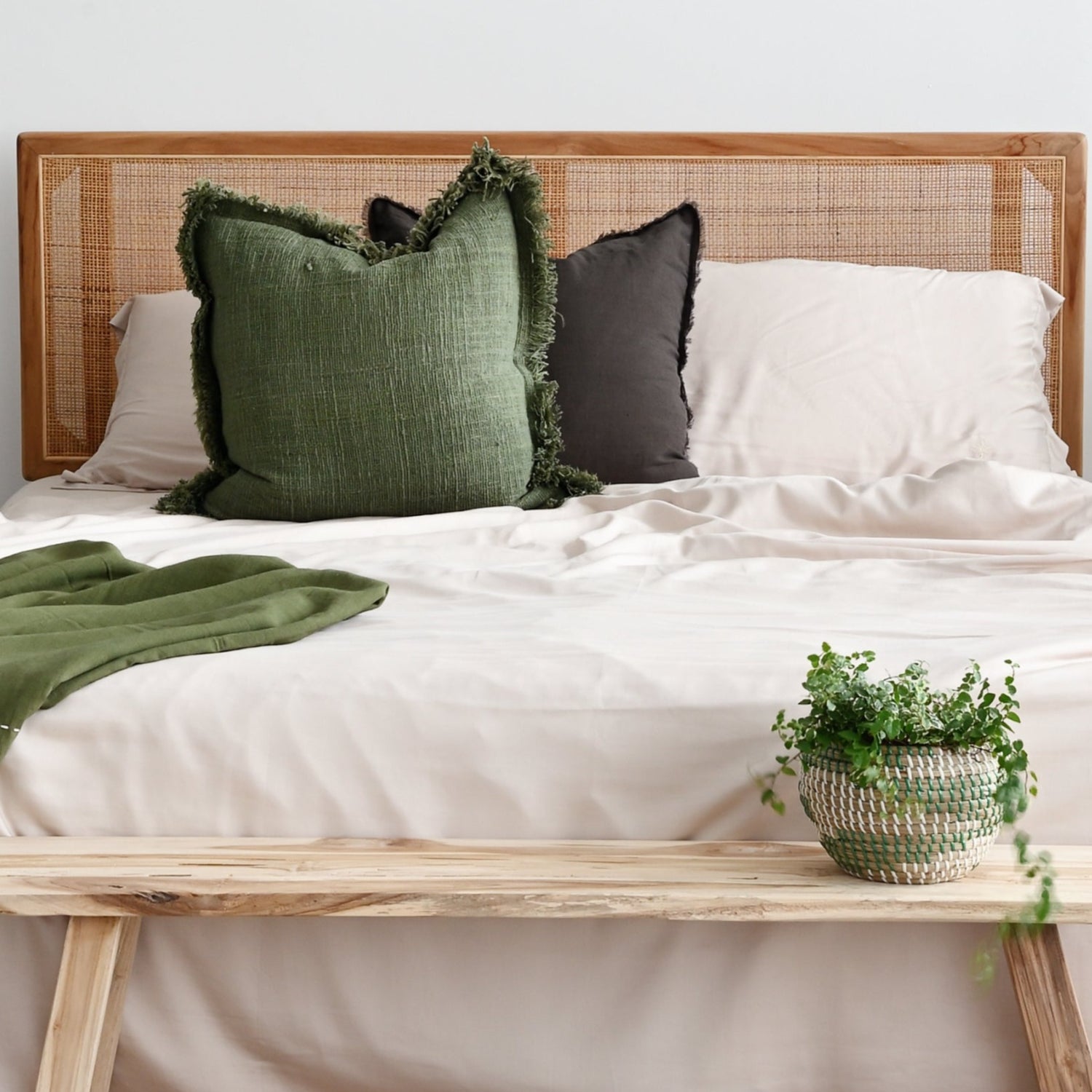 Olive Green Amara Cushion Cover - 55cm x 55cm