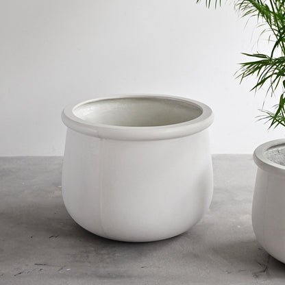 Bronte Concrete Pot - White