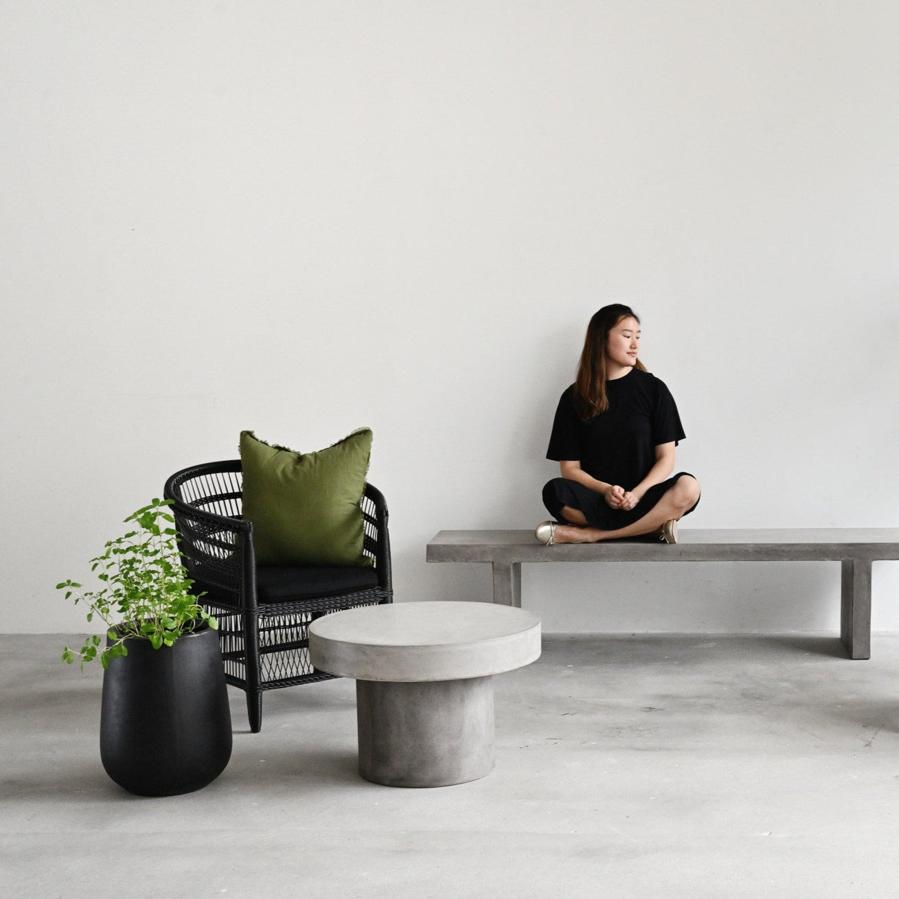 Concrete Long Bench - 190cm