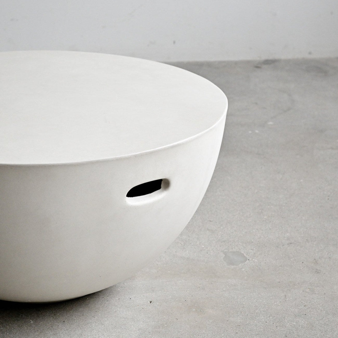 Hemisphere Concrete Coffee Table - White