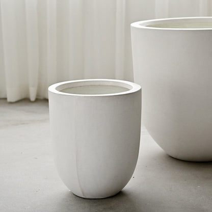 Bullet Concrete Pot - White