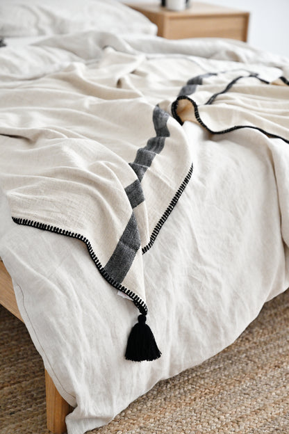 Pirene Throw with Handstitched Trim