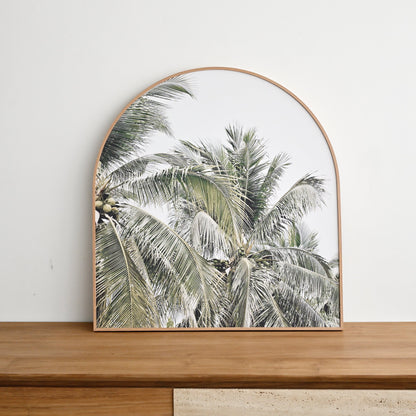 Faded Palms Framed Arch Print