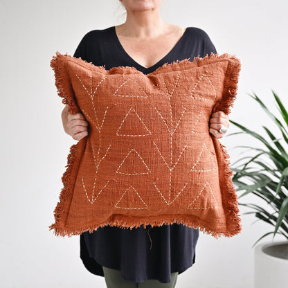 Rust Amara Omo Cushion - 55cm x 55cm