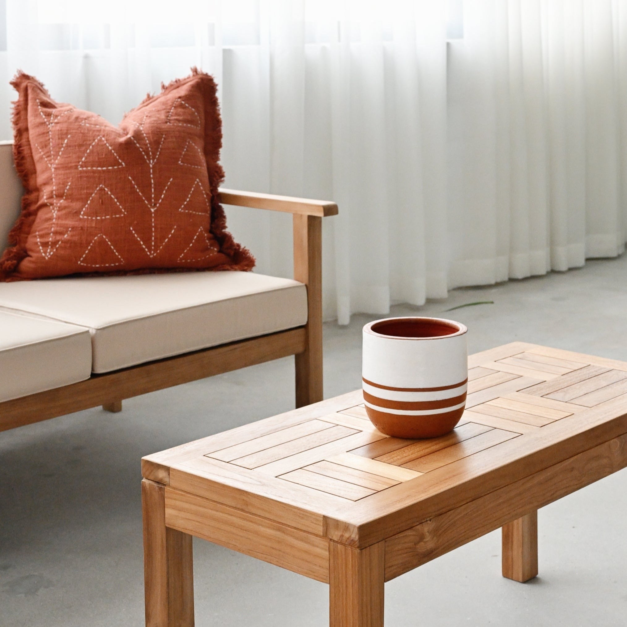 Rust Amara Omo Cushion - 55cm x 55cm