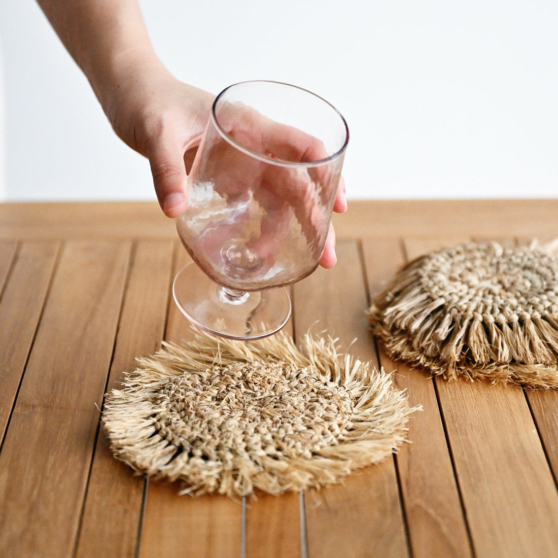 Raffia Coaster - Natural