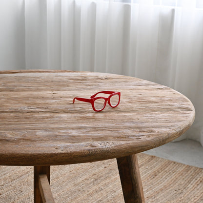 Rustic Round Teak Dining Table