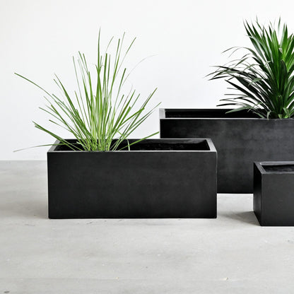 Black Rectangle Planter Box