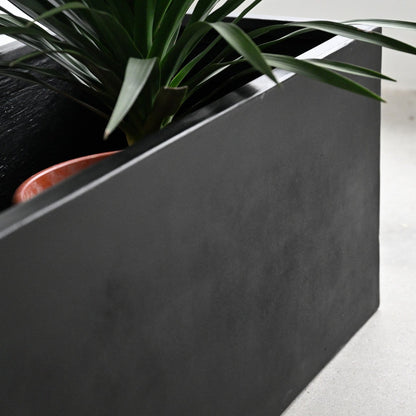 Black Rectangle Planter Box