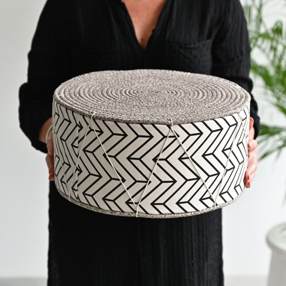 Chevron Handmade Pouf