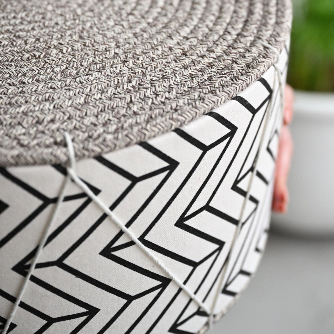 Chevron Handmade Pouf