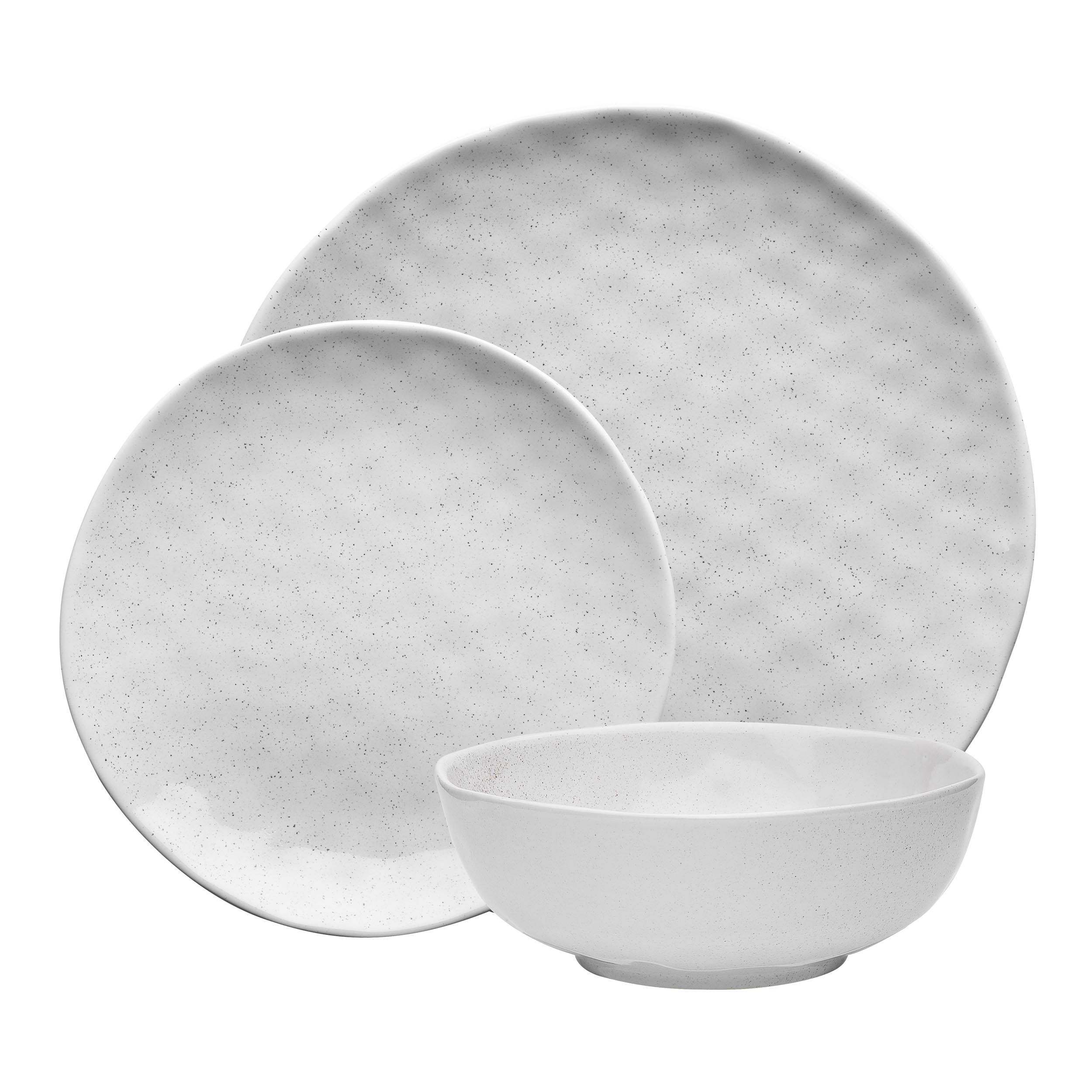 Speckle Milk Dinner Set (12 Pcs)