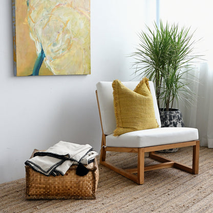 Pirene Throw with Handstitched Trim