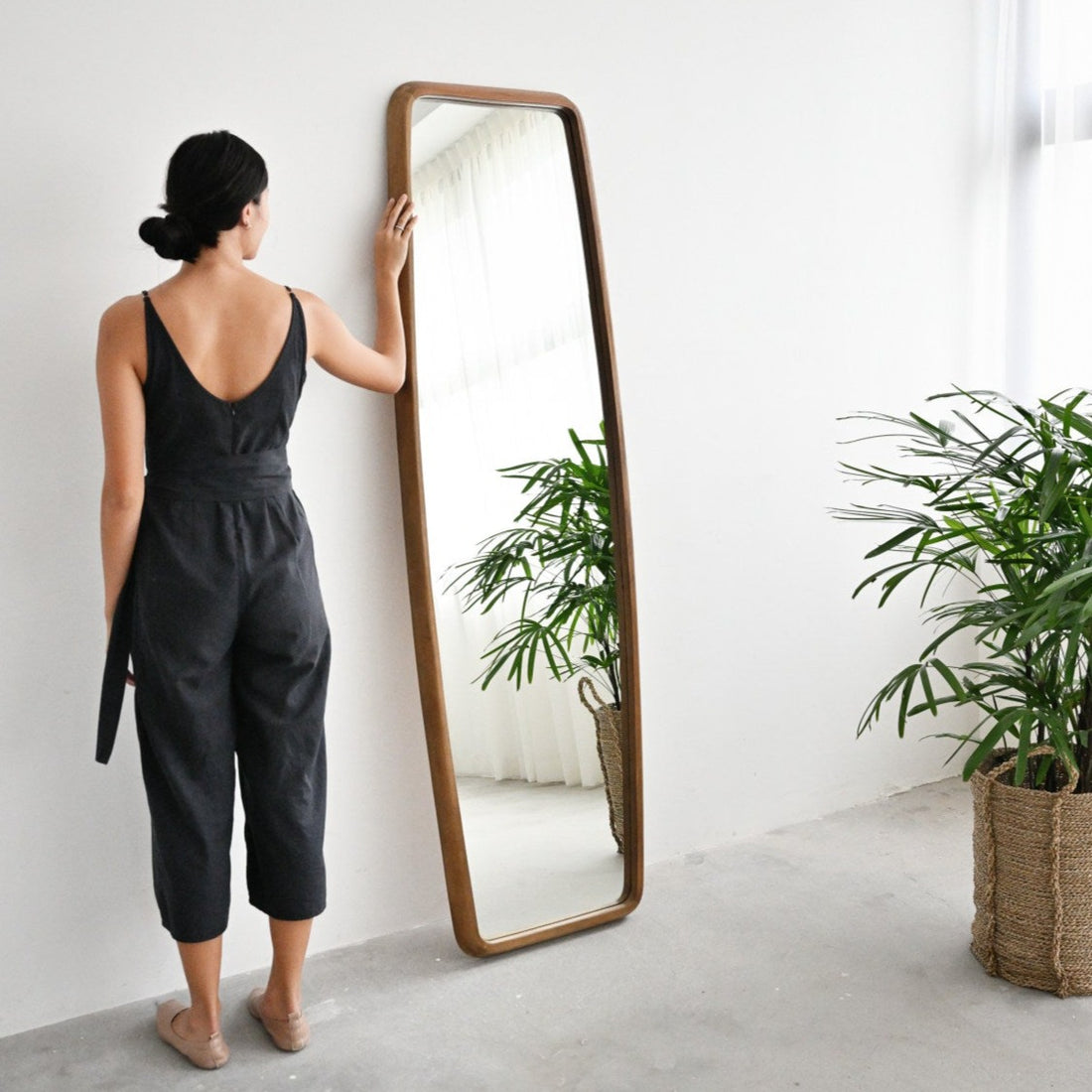 Exotic Wood Mirror - Natural - 60cm x 200cm