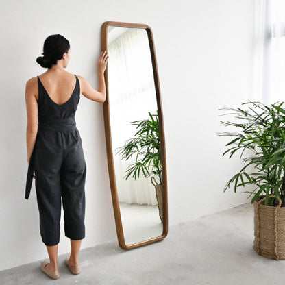 Exotic Wood Mirror - Natural - 60cm x 200cm