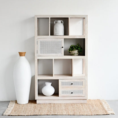 Gili Rectangular Bookshelf - White Wash