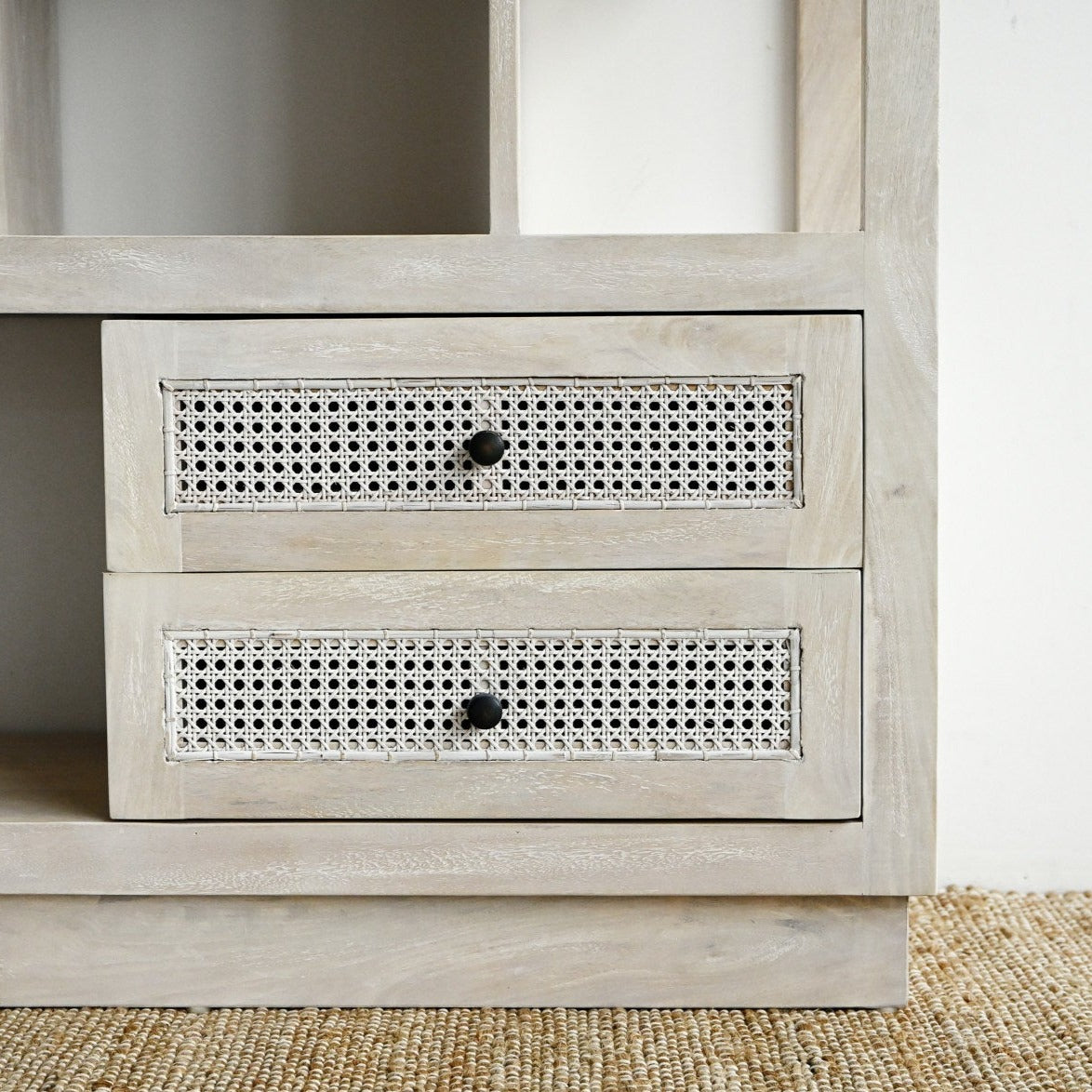 Gili Rectangular Bookshelf - White Wash
