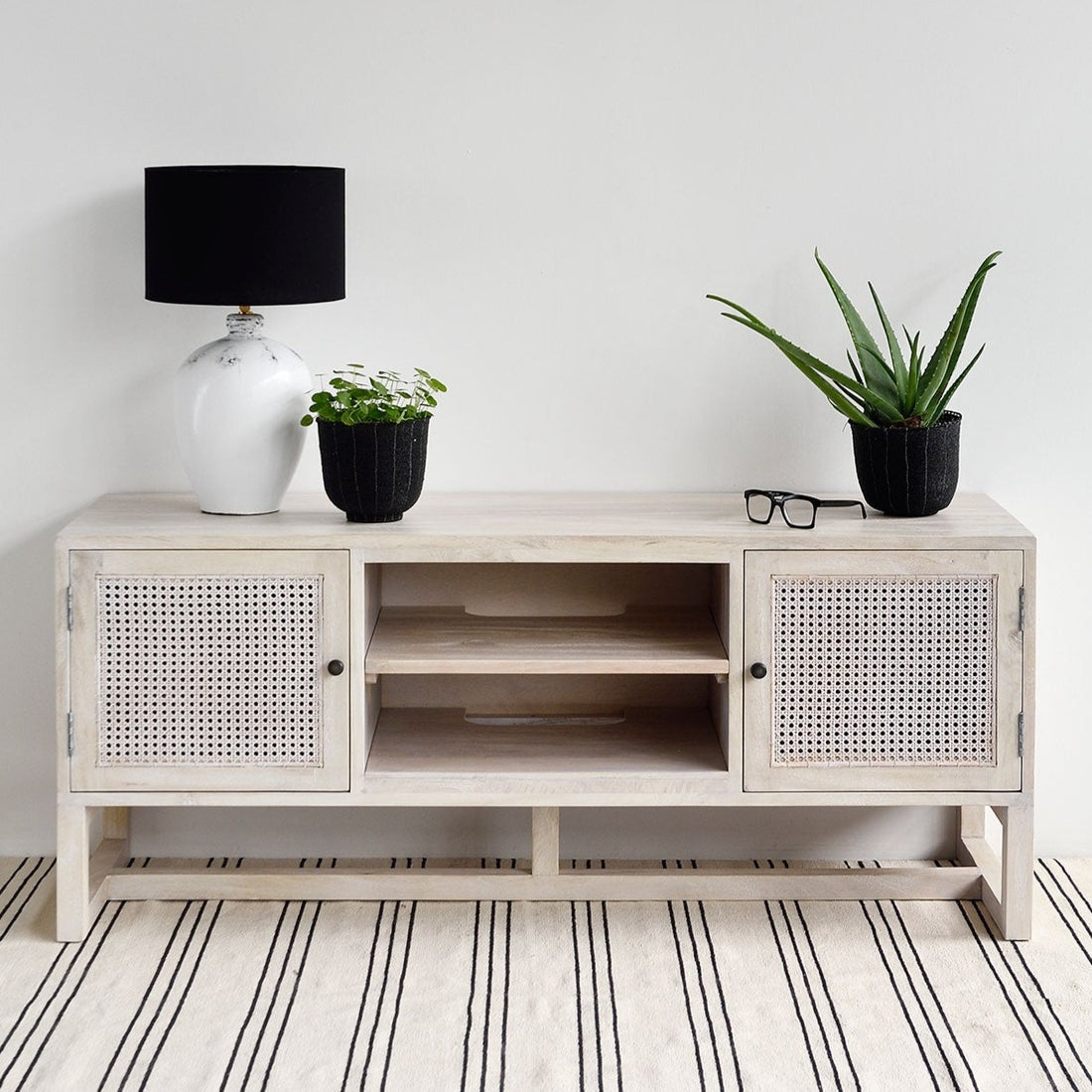 Gili TV Console - 140cm - White Wash