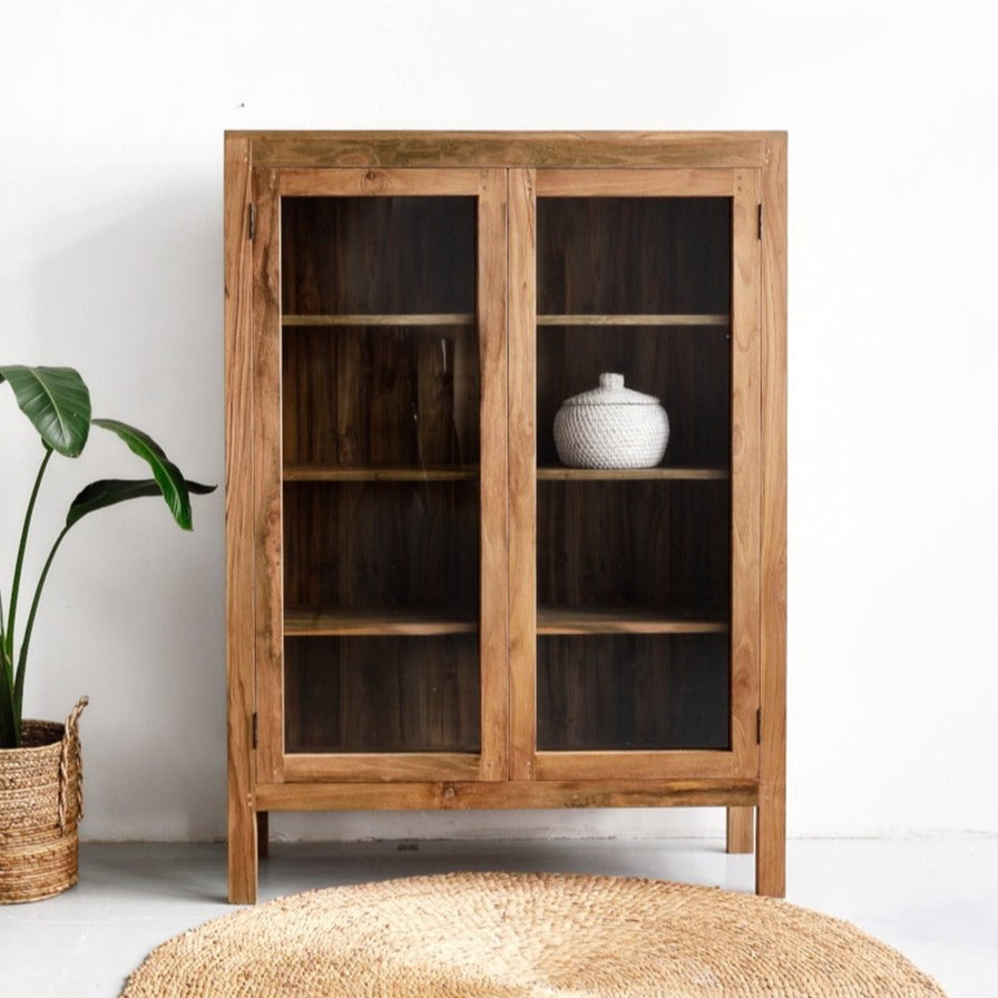 Reclaimed Teak Glass Cabinet