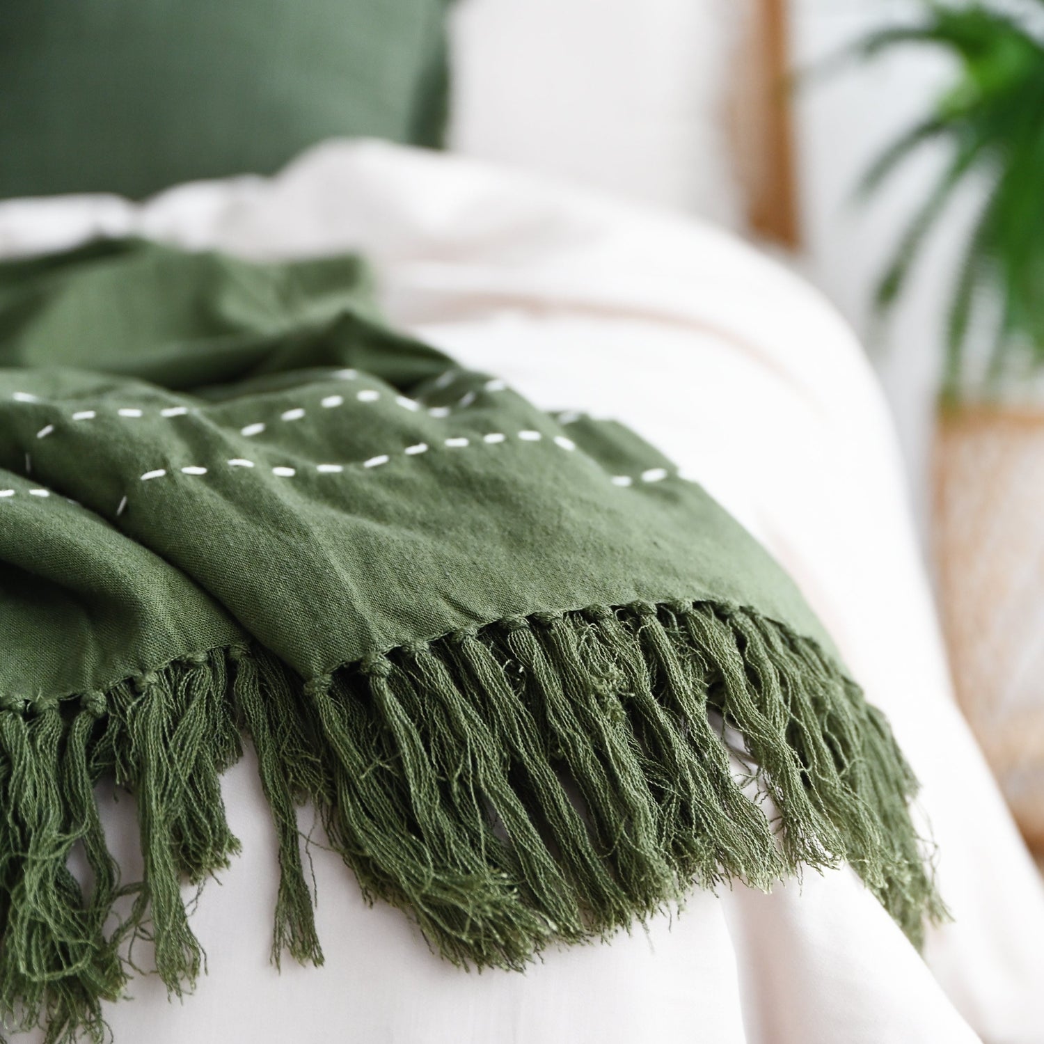 Olive Green Amirah Throw