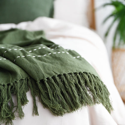 Olive Green Amirah Throw