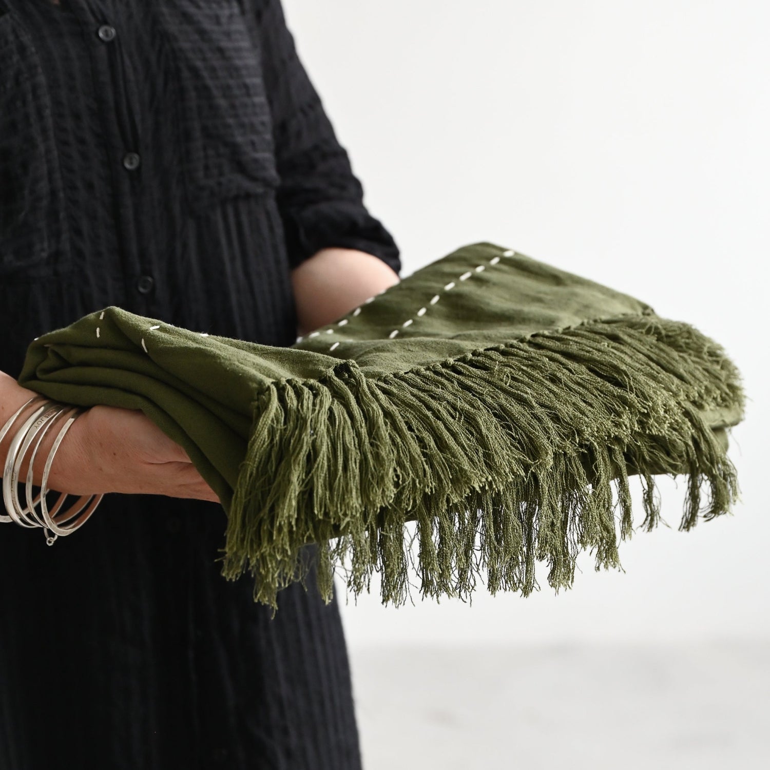Olive Green Amirah Throw