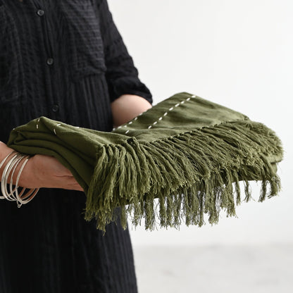 Olive Green Amirah Throw