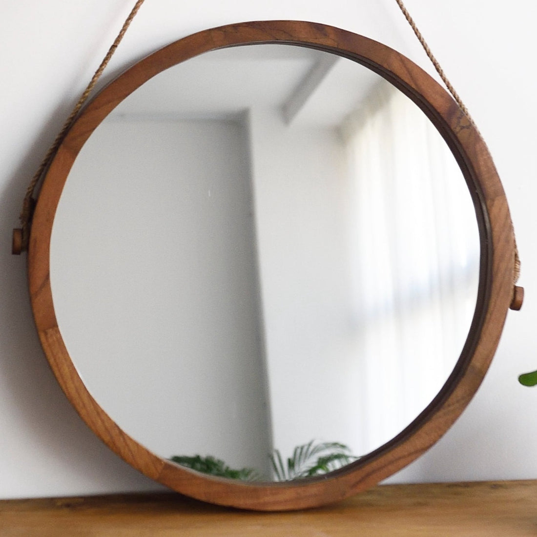 Hanging Wood Mirror