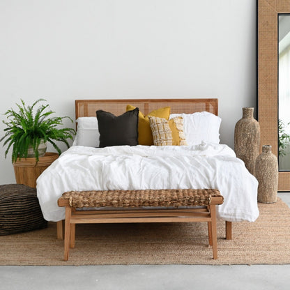 Charcoal Freya Linen Cushion Cover - 55cm x 55cm