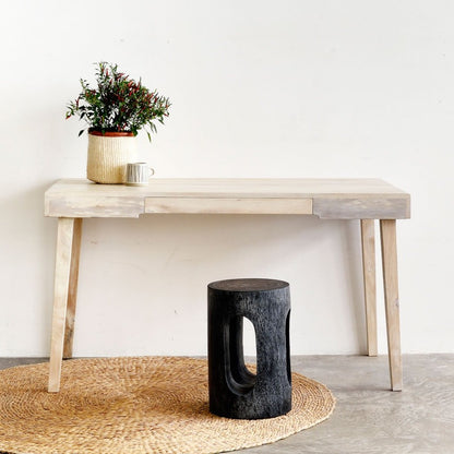 Lowanu Angled Leg Desk - White Wash