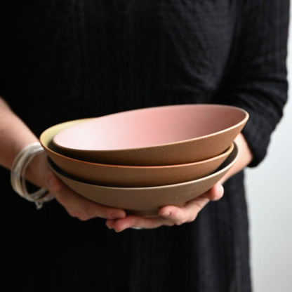 Rose Pink Wide Rim Bowl