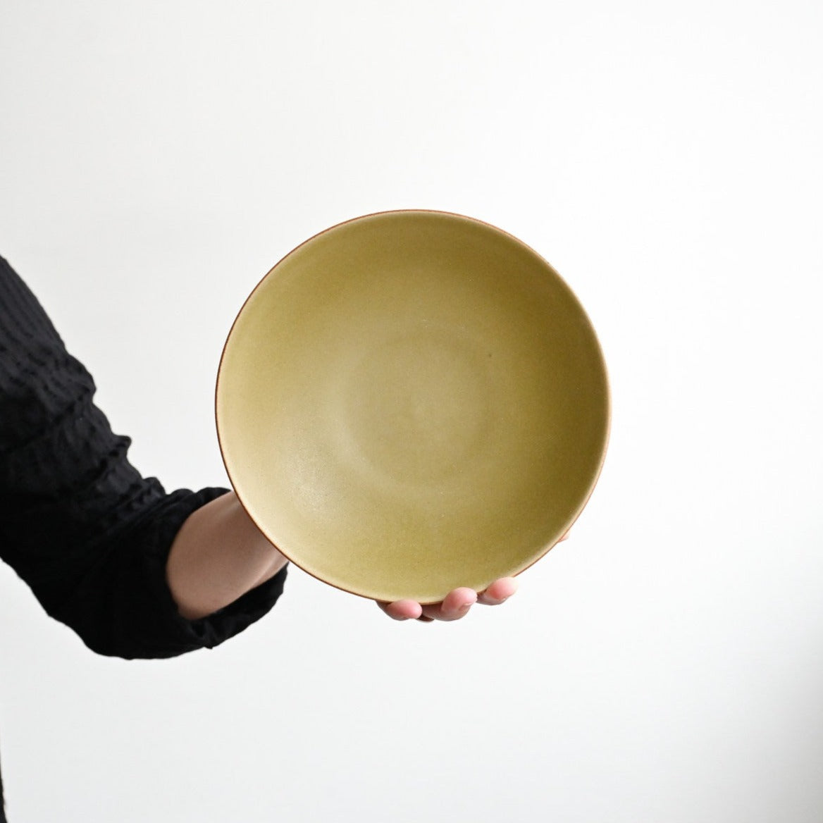 Yellow Flaxen Wide Rim Bowl