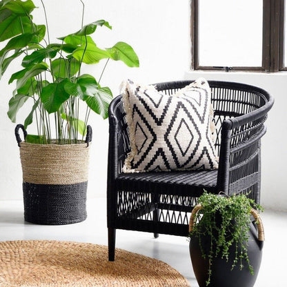 Malawi Arm Chair - Black - Furniture