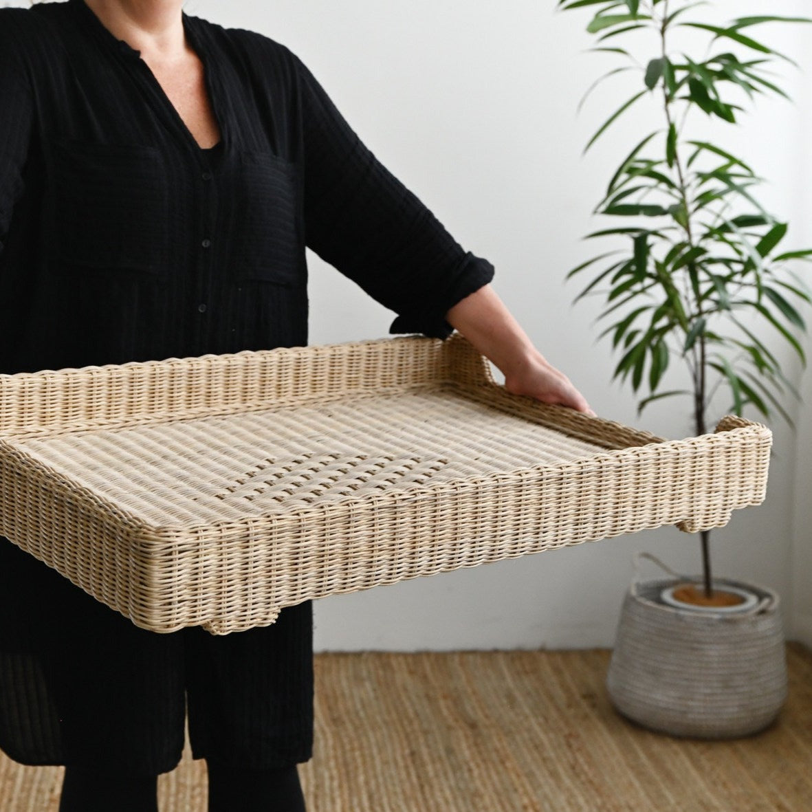 Rattan changing box