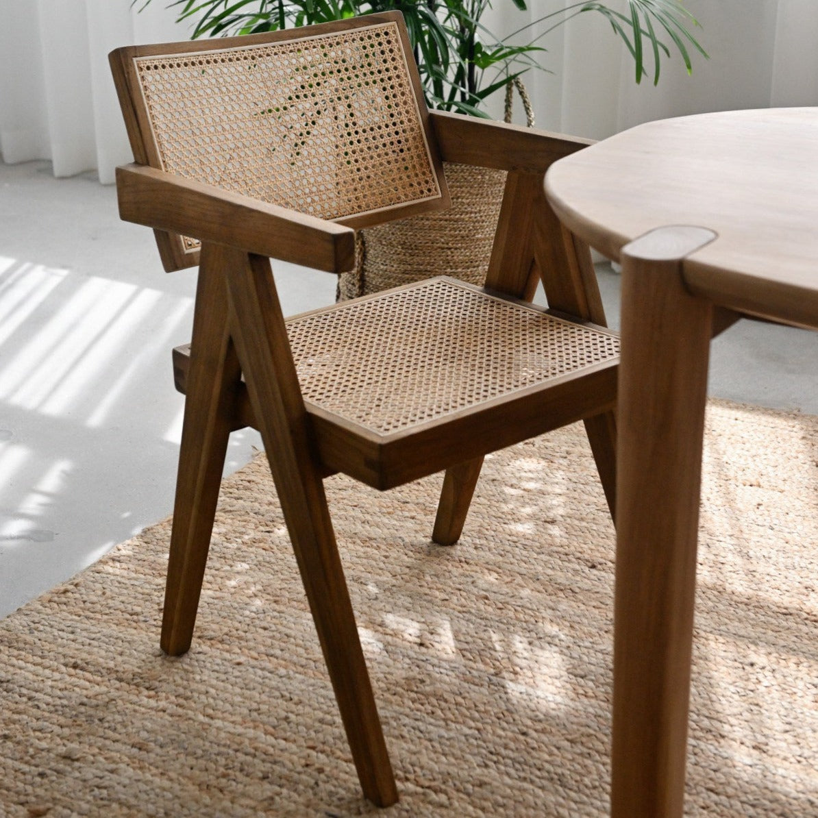 Teak & Rattan Contemporary Furniture - Molly Teak Dining Chair – Island ...