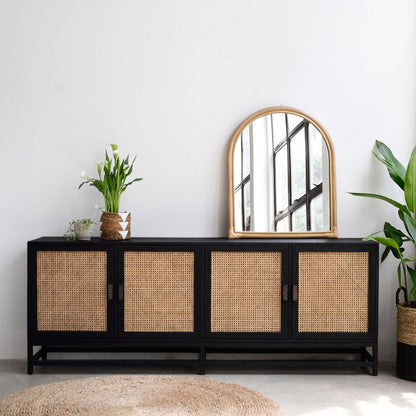 molly 4 door rattan sideboard