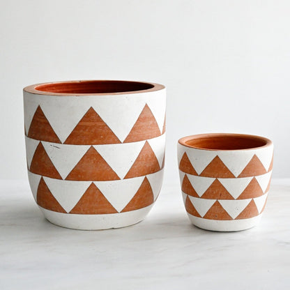 Mozambique Pot - Terracotta Triangles