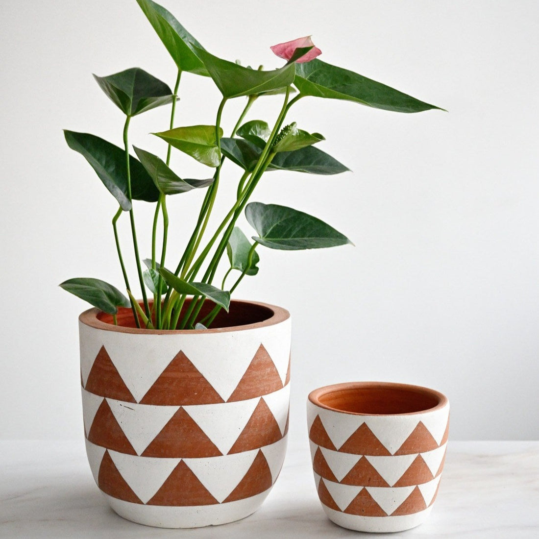 Mozambique Pot - Terracotta Triangles