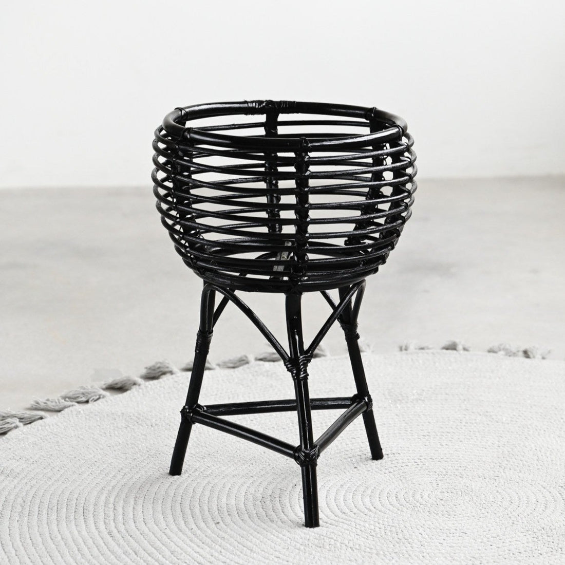 Nongphu Rattan Planter - Black