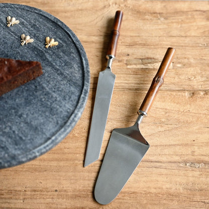 Oasis Cake and Knife Server
