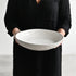 Organic Shaped White Serving Bowl (14")