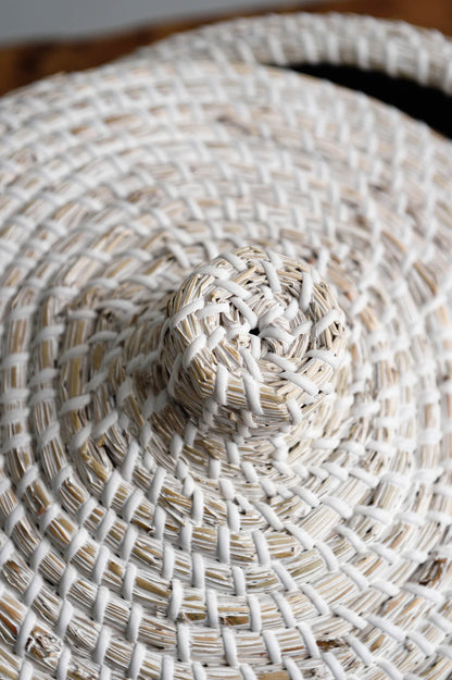 Pagoda Basket - White Wash