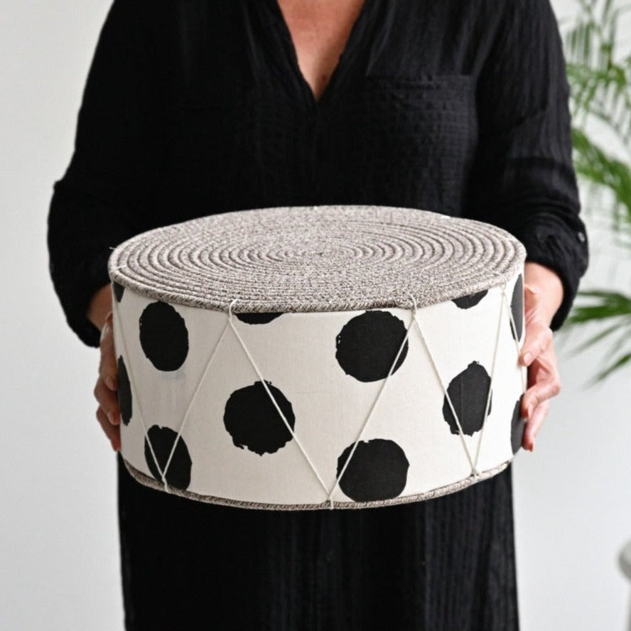 Polka Dot Handmade Pouf