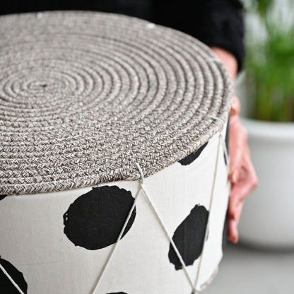 Polka Dot Handmade Pouf