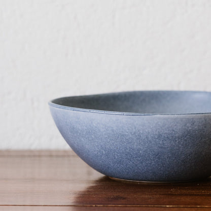 Powder Blue Assymmetrical Salad Bowl 10&quot;