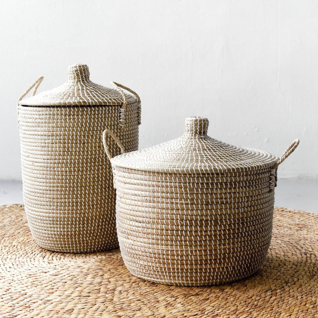 Saigon Seagrass Basket with lid from Vietnam