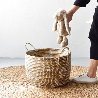 Saigon Seagrass Basket with lid from Vietnam