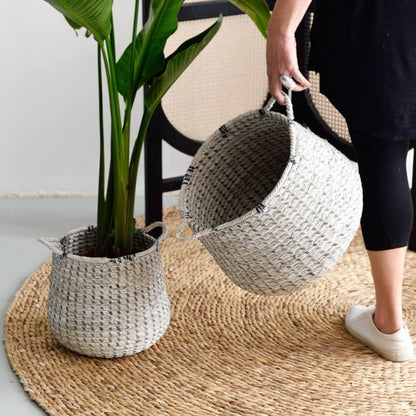 Seagrass Baby Changing Basket