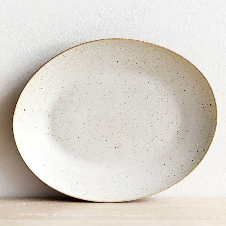 Speckled White Plate