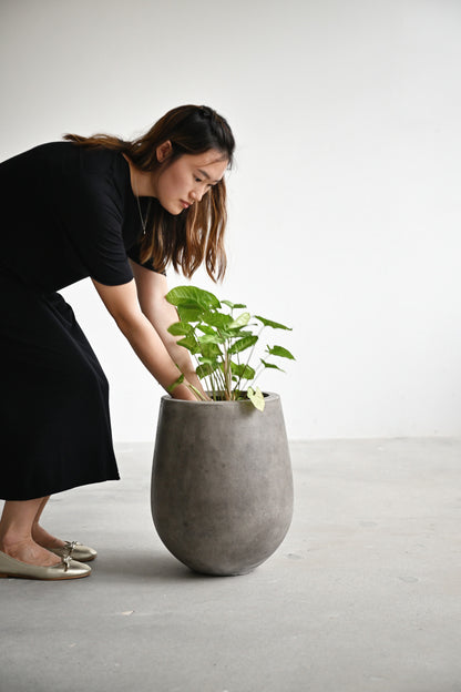 Tulip Concrete Pot - Grey